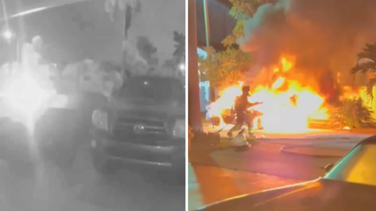 Man intentionally sets car on fire with spouse inside in Hialeah Gardens: Police