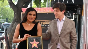 BJ Novak jokes that Mindy Kaling loves being famous at her Hollywood Walk of Fame ceremony